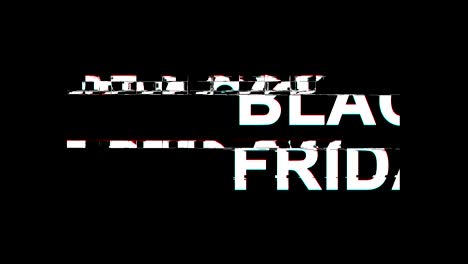 black friday glitch effect text digital tv distortion 4k loop animation