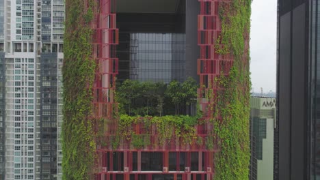 vertical garden on a modern skyscraper