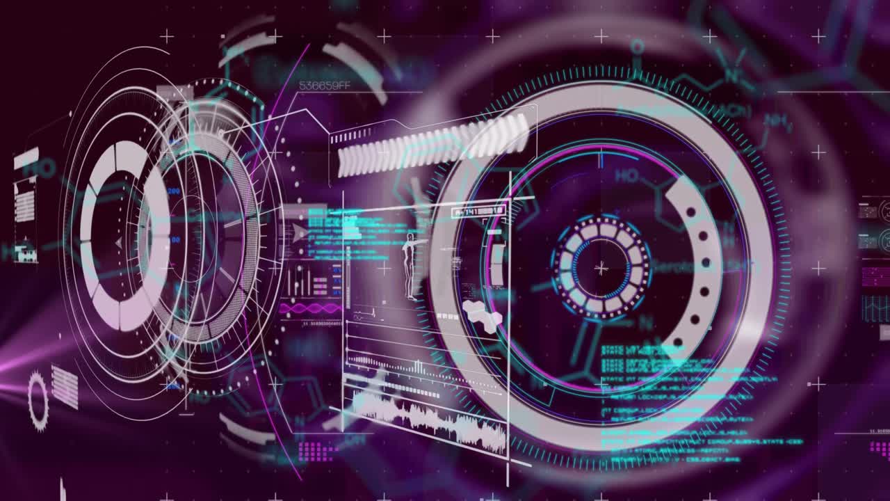 animación de fórmulas químicas y procesamiento de datos sobre diversos datos y modelos humanos