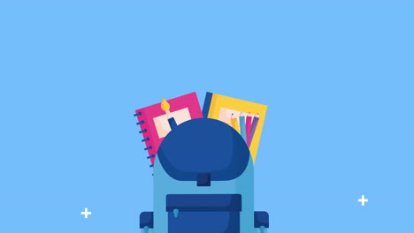 temporada de regreso a la escuela con bolso y libros