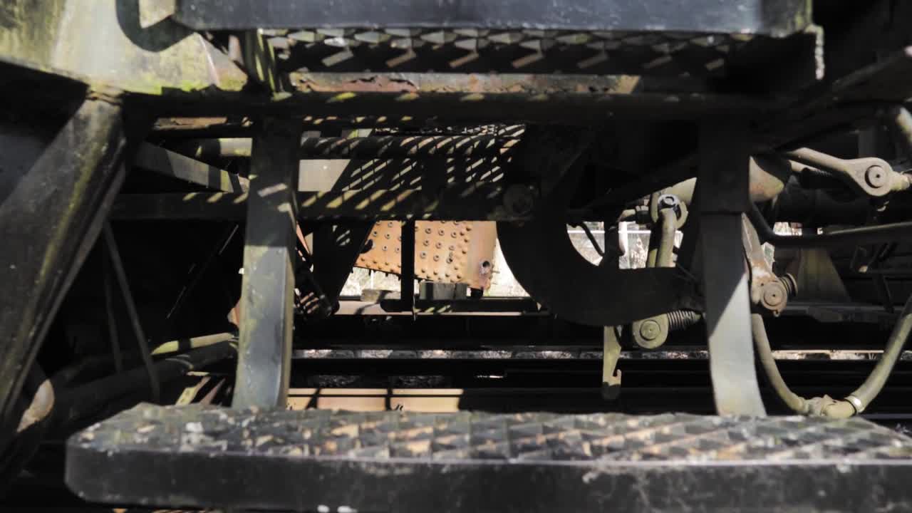 녹슬은 오래된 열차 부품