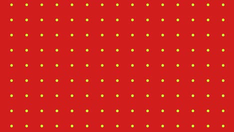 Pulsating-green-dots-on-red