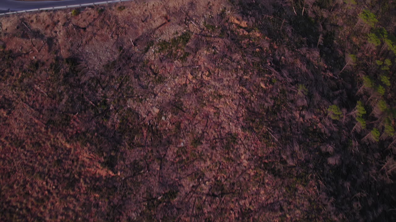 Aerial birdseye view at Sierra Bermeja, Estepona, Andalusia, Spain