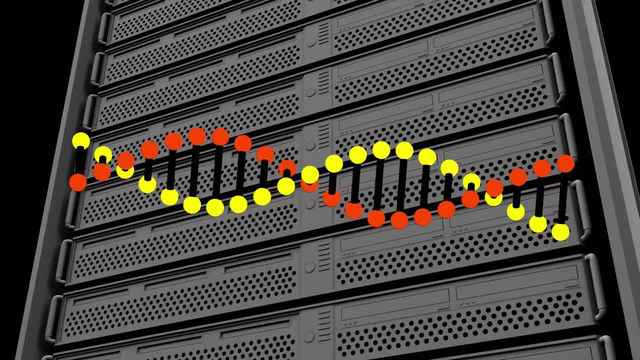 서버에서 dna 가닥의 애니메이션