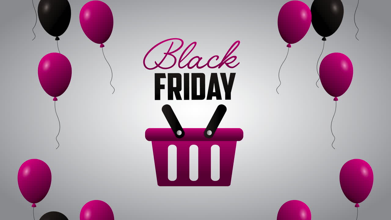 распродажа черной пятницы очистка с воздушными шарами гелий и корзиной для покупок