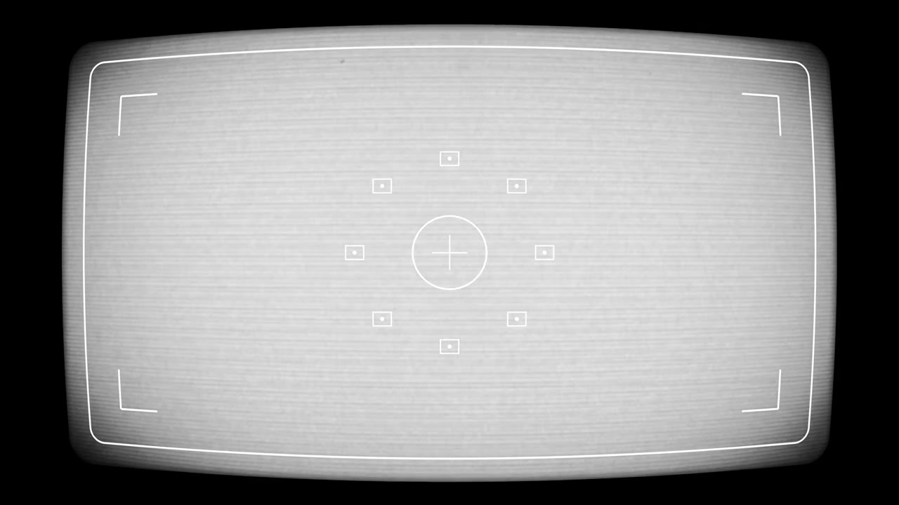 Vintage Camera Viewfinder Overlay with Static Noise