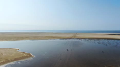 Moist-land-geography-of-Westerhever-Germany-Schleswig-Holstein-aerial