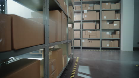 warehouse storage of boxes