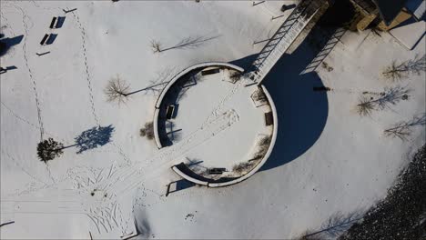 Freedom-Point-In-Clarksville,-Tennessee-Nach-Einem-Schneesturm