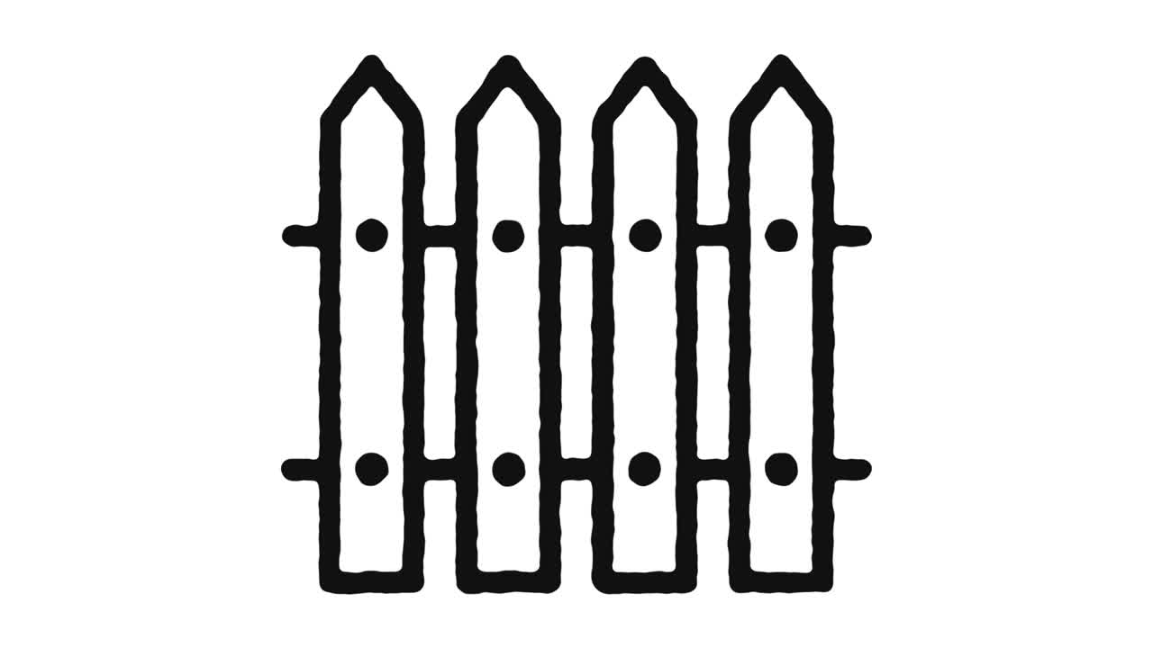 immagini animate di icone di recinzione del giardino e canale alfa