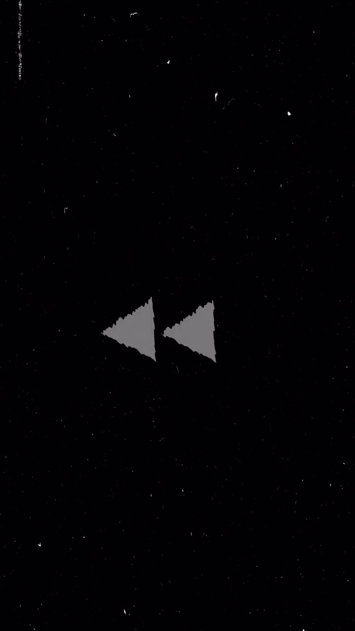 Animated Rewind Icon with Retro Film Grain and Scratches