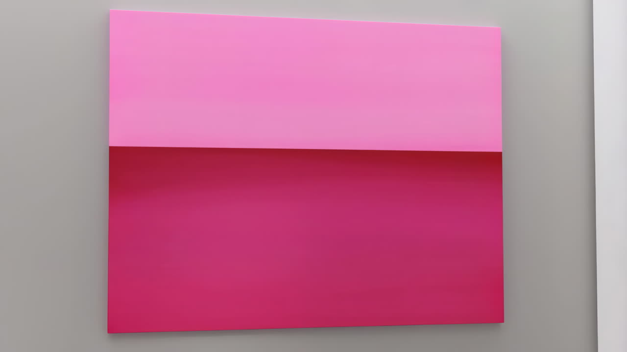 Abstract Pink Color Block Painting