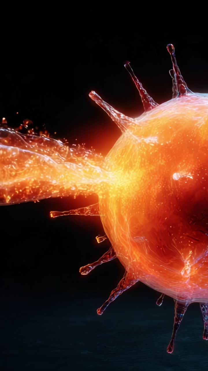 Exploring the Dynamic Nature of Virus Structures and Their Interactions in Microscopic Detail, Showcasing Their Unique Surface Features and Motion
