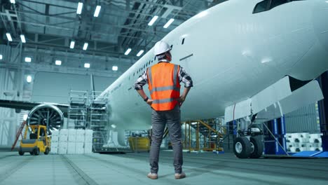 mantenimiento de aviones en un hangar