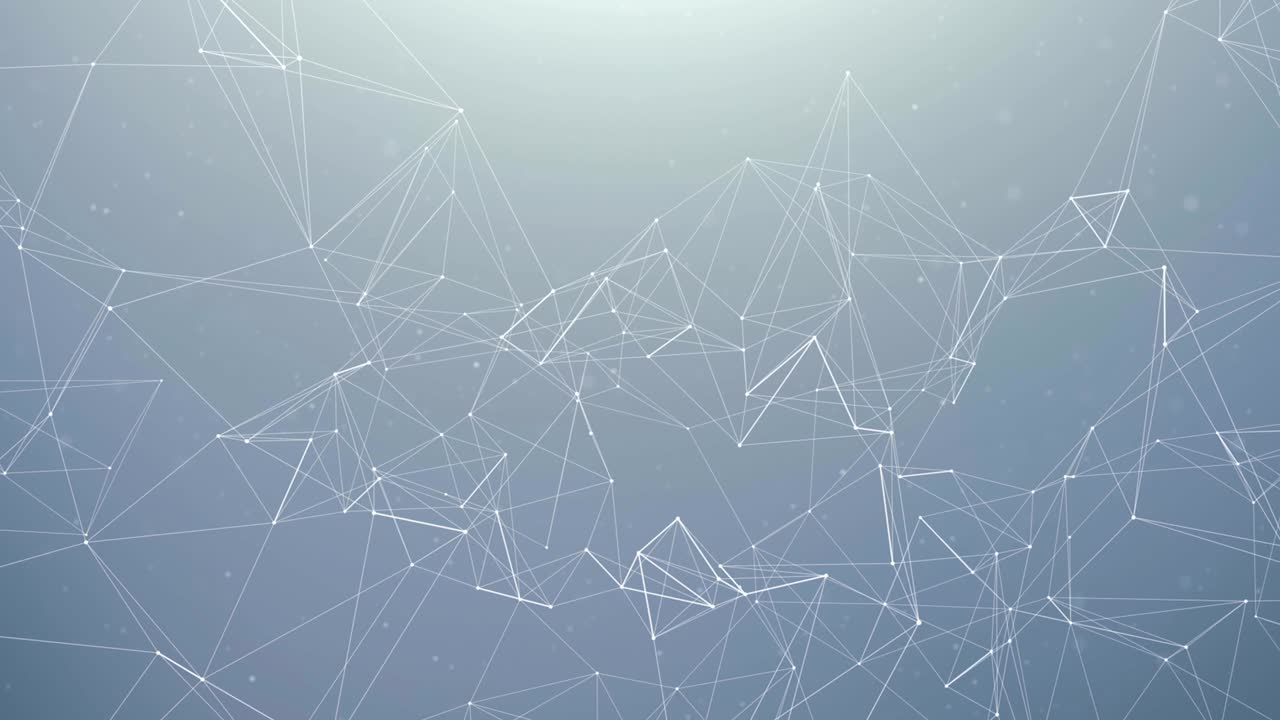 Abstract rendering of chaotic plexus structure lines and polygonal spheres Connection. Futuristic shape. Network Technology concept. Modern motion graphic Seamless Loop Background.