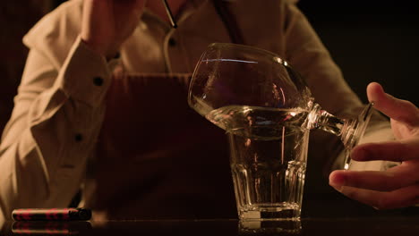 bartender preparing cocktail