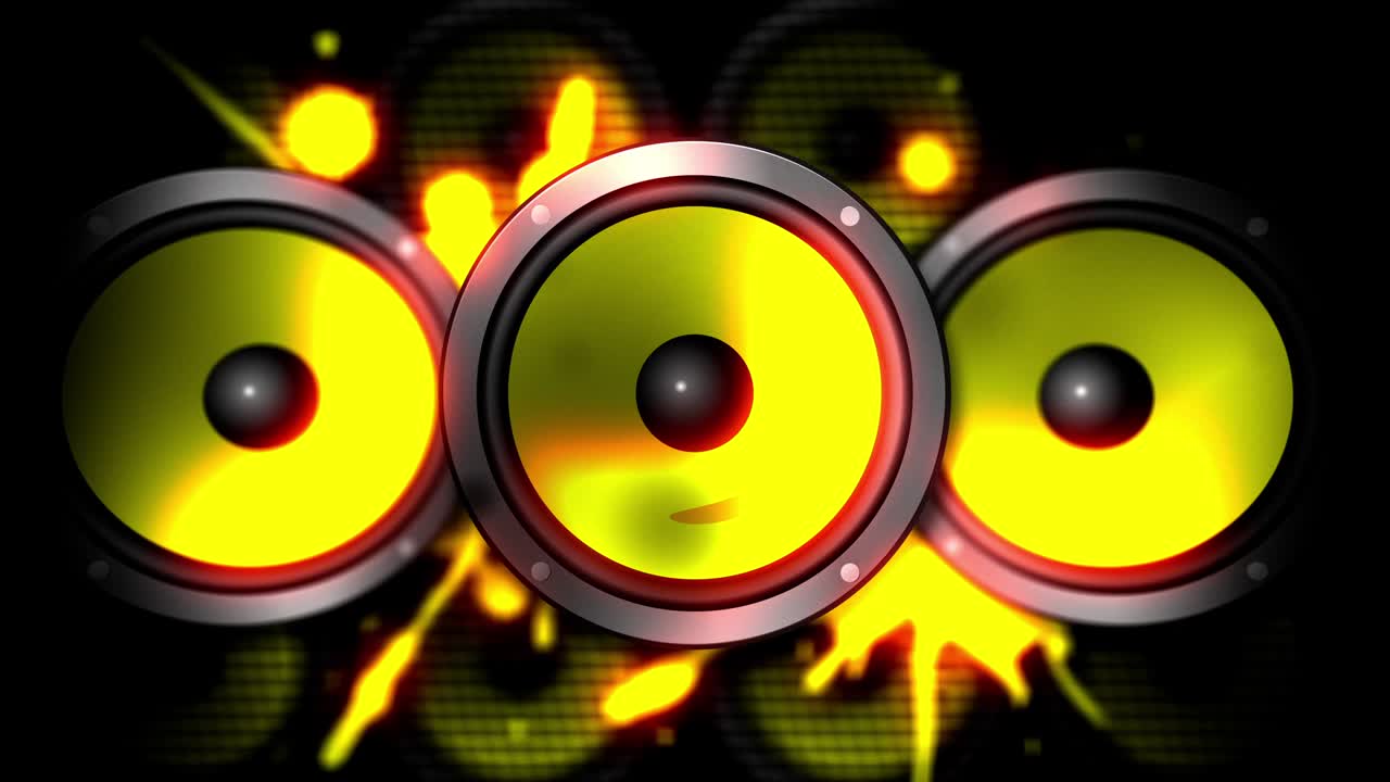 los altavoces vibran [bucle]