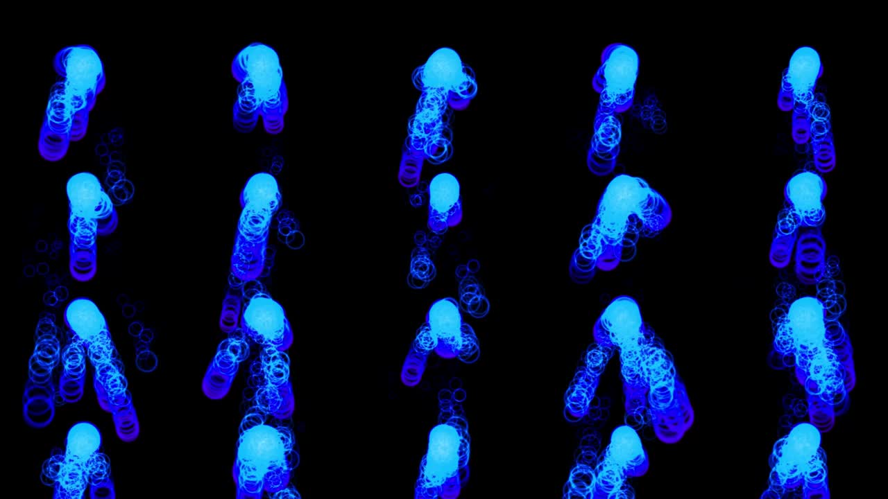 반지 모양 입자 애니메이션 모션 그래픽