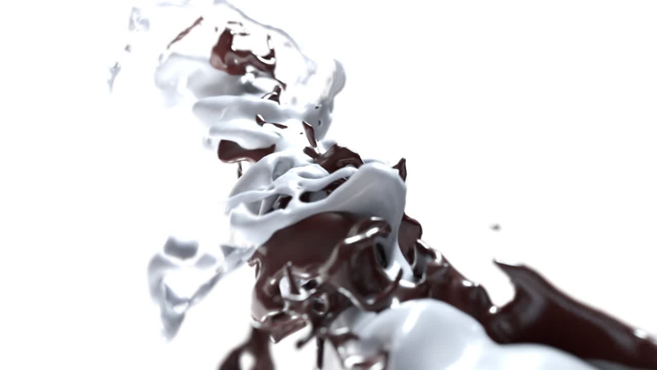 우유와 초콜릿 스플래시