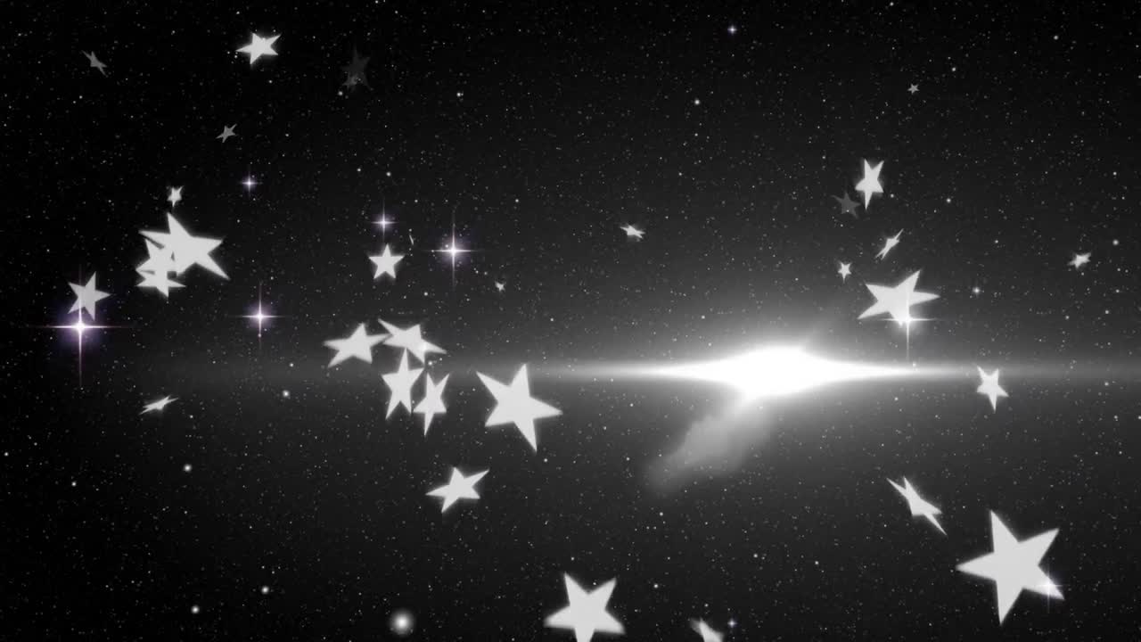 야간 겨울 풍경의 애니메이션