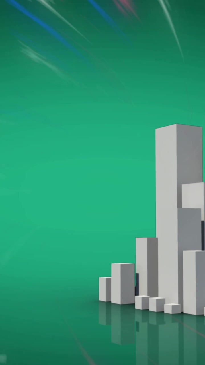 Animation of blue trails over cityscape