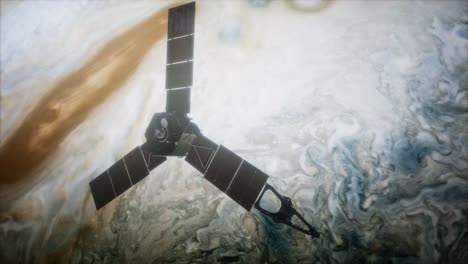 satélite de juno en órbita alrededor de júpiter