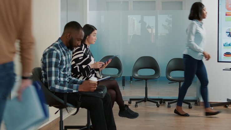 Company employee calling for applicant to attend job interview