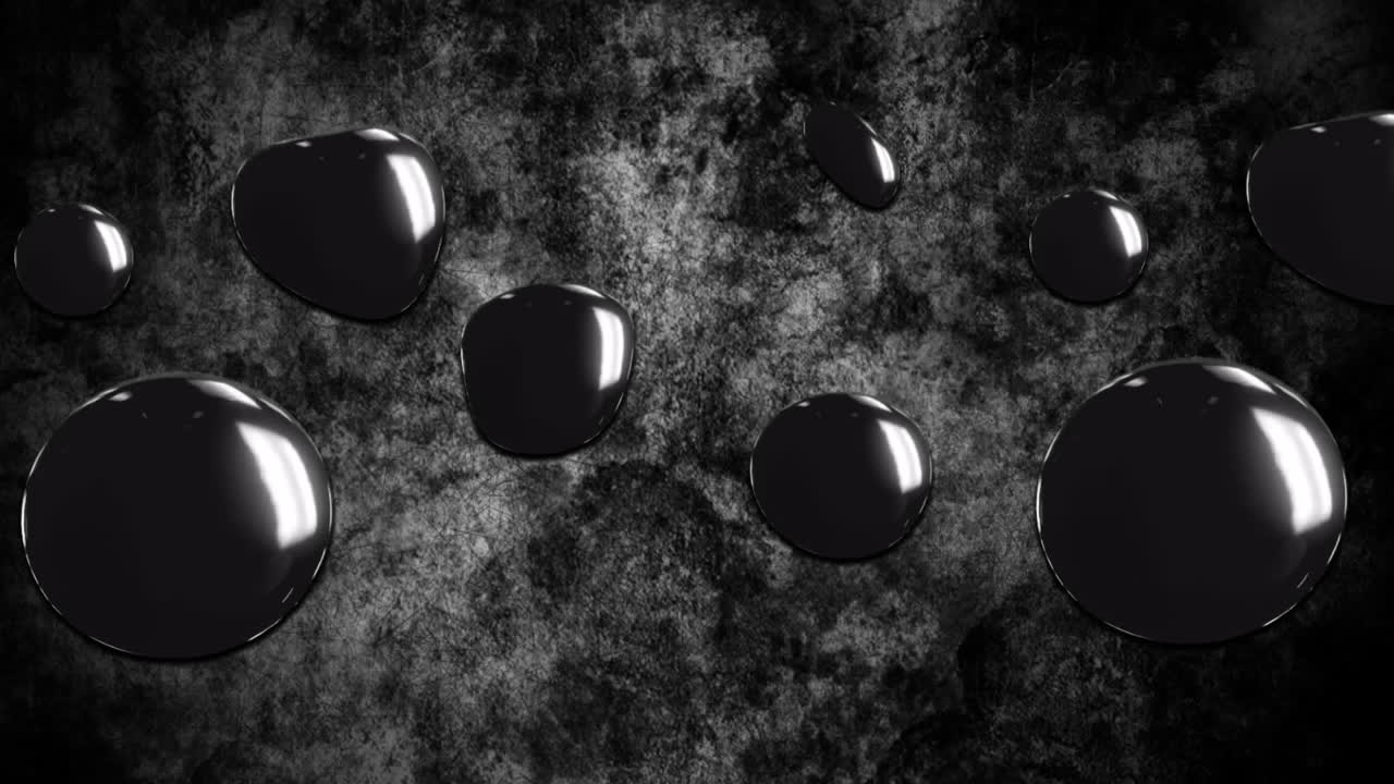 анимация страшных черных пятен на сером фоне