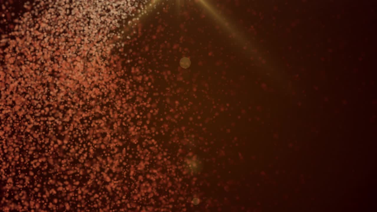 루핑 오렌지 빛과 입자