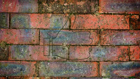 Animation-of-glowing-neon-thumb-up-icon-on-brick-wall