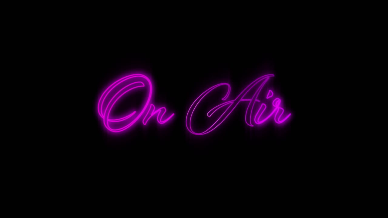 emergiendo púrpura en la cartelera de neón de aire