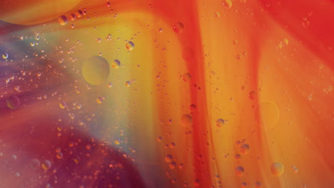 animación de burbujas que se mueven sobre un fondo naranja con espacio de copia.