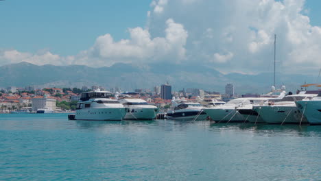 yachts moored at the port in split