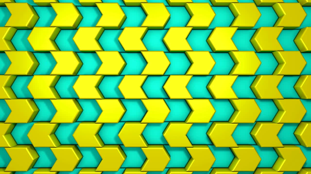 animación en 3d de elegantes flechas de piedra en la pared.