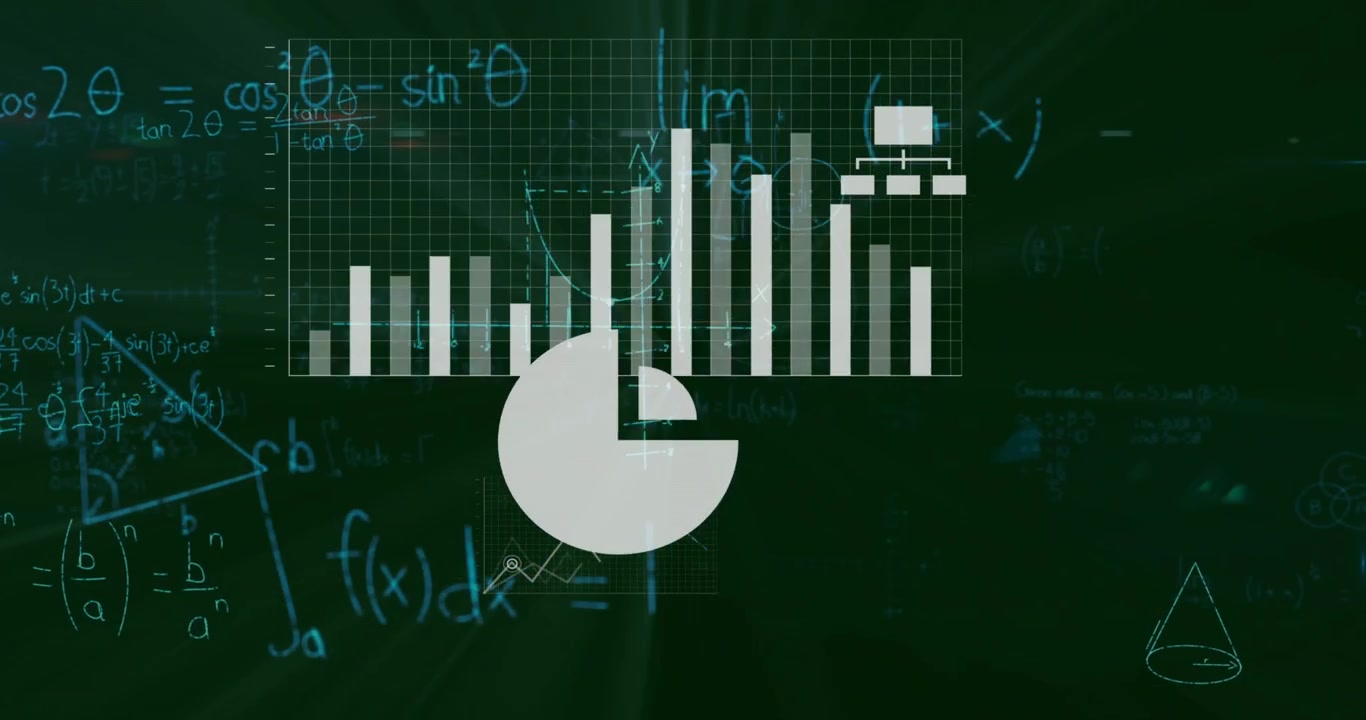 On smartphone icon fading in, icons from device to cloud, charts and gears animating data workflow