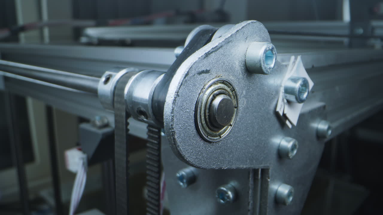 primer plano de los componentes de las máquinas industriales