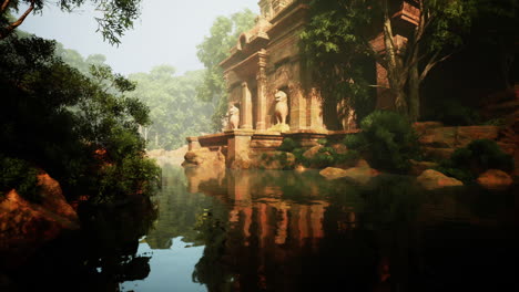 un río que fluye a través de un bosque exuberante