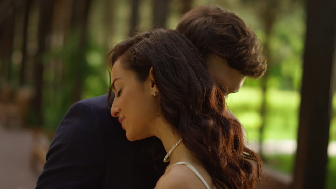 Couple having first dance on wedding