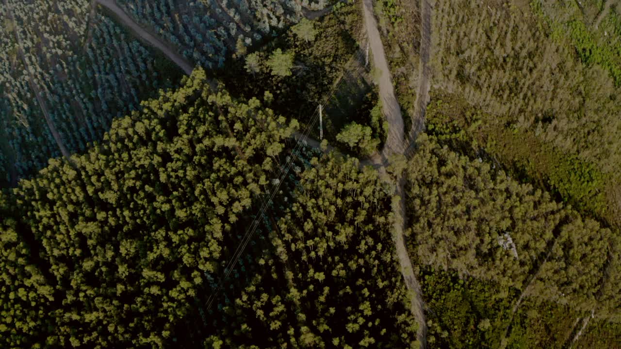 vista superior sobre una montaña