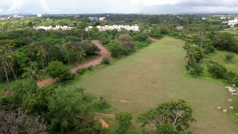 Vista-Aérea-Panorámica-Sobre-El-Campo-De-África-Oriental