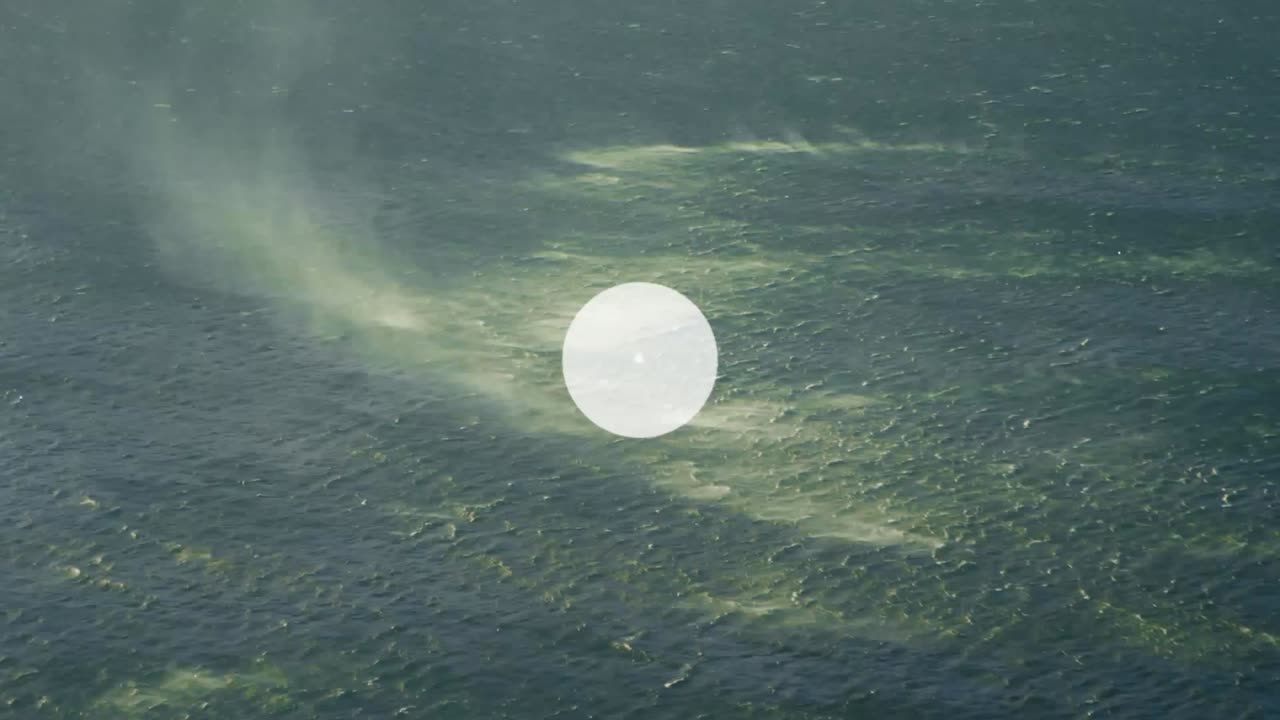 바다 위의 아이콘과 연결 네트워크의 애니메이션