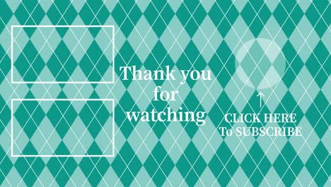 argyle pattern end card ending screen motion graphics