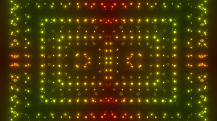 Abstract Colorful LED Light Show Pattern