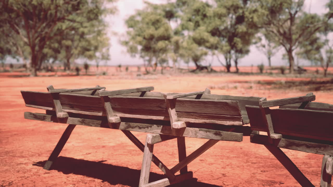 viejo pozo de madera en el interior de australia