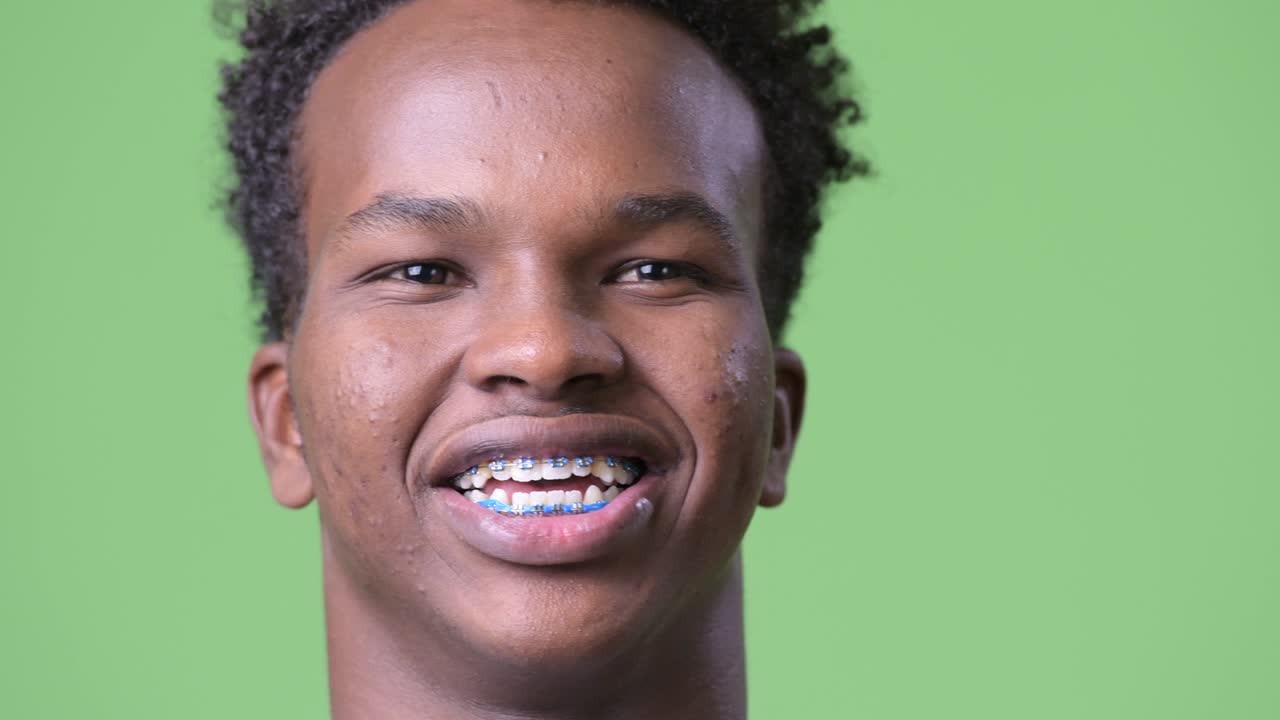 Head shot of young African man