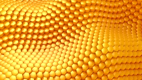 hexagons formed a wave