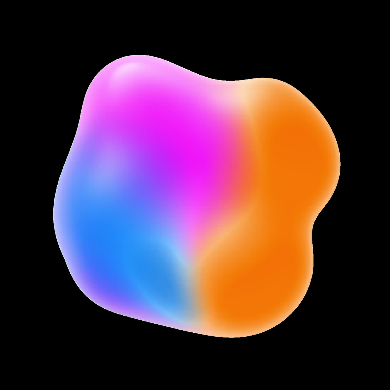 Vibrant abstract colorful organic shape