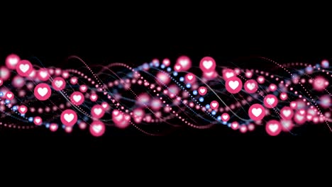 animación de emoji, emoticones, gustos y corazones