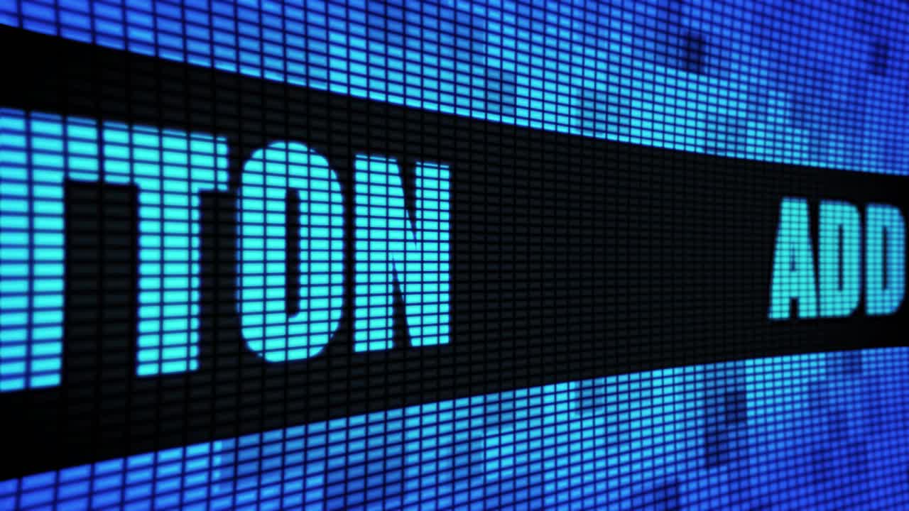 Digital Display Showing 'Cart Button' and 'Ton Add'