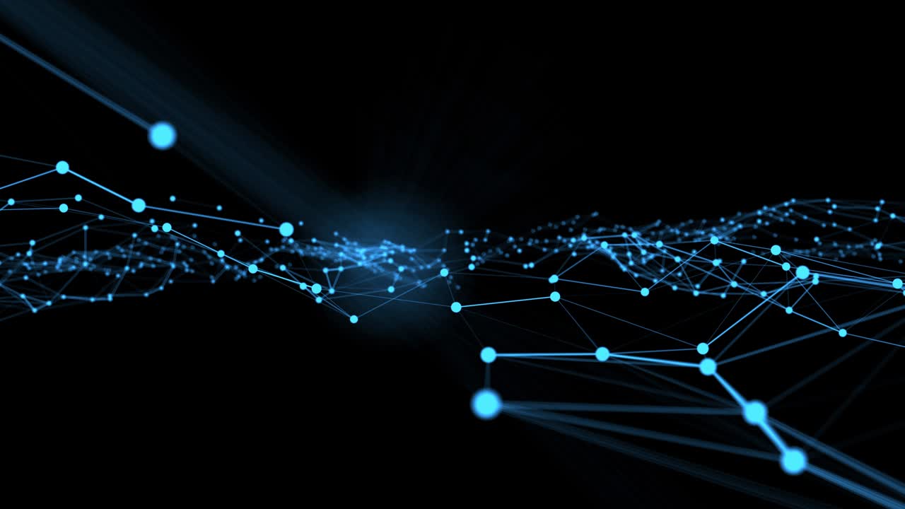 ola de conexión puntos de red de creación innovadora